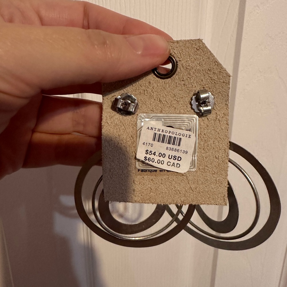NWT Anthropologie Floating Circles Drop Earrings - Picture 4 of 7
